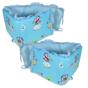 Doraemon Print Cot Bumper Set Of 2 - Blue-0