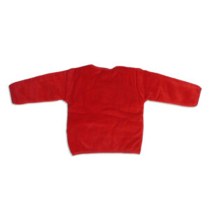 Moms Pet Full Sleeves Velvet Vest - Red-4065