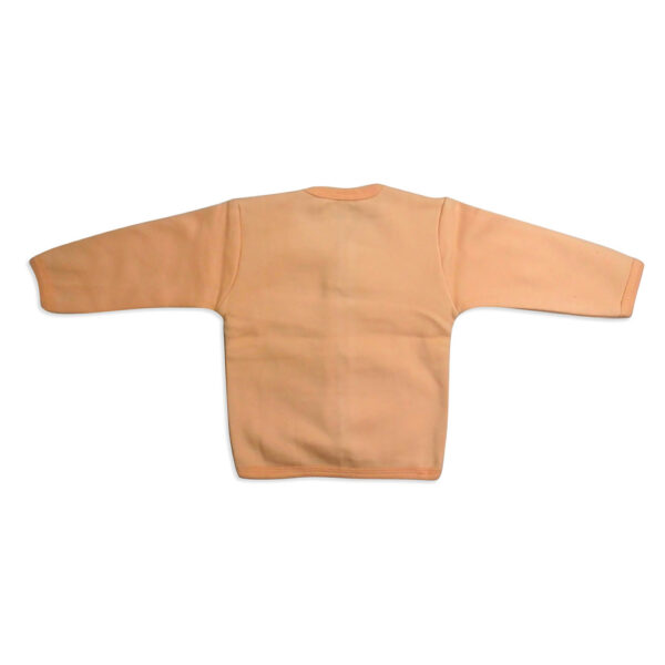 LIttle Darling Full Sleeves Fleece Vest - Peach-4081