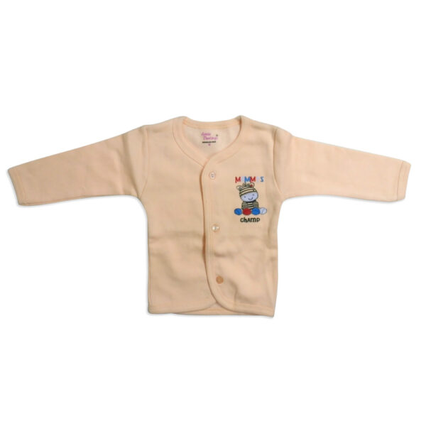 Little Darlings Full Sleeves Fleece Vest - Peach-0