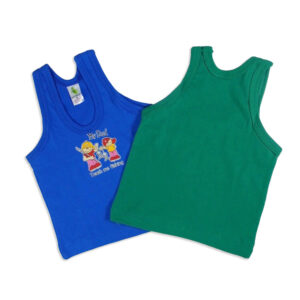 Cucumber Sleeveless Vest, Set Of 2 - Green & Blue-4135