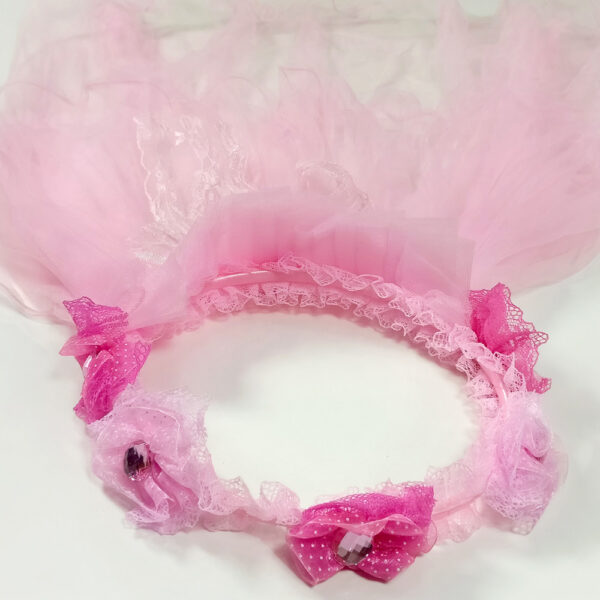 Flowerer Hair Band With Net-4792