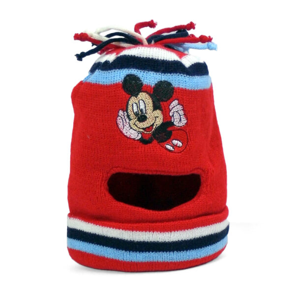 Winter Monkey Cap With Micky Patch-4833