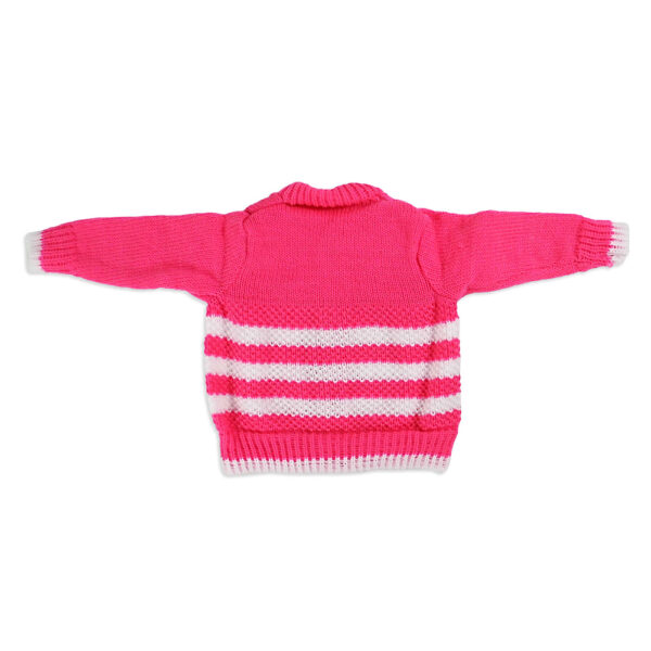 FULL SLEEVES SWEATER WITH KNIT CAPS & BOOTIES - Pink-4184