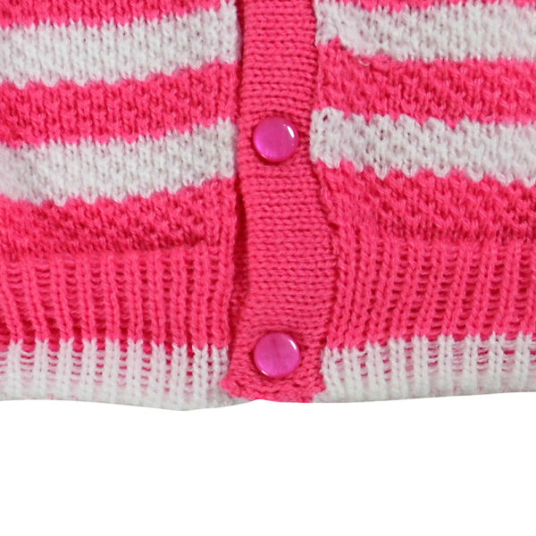 FULL SLEEVES SWEATER WITH KNIT CAPS & BOOTIES - Pink-4185