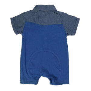 Half Sleeves Onesies - Blue & Grey-4623