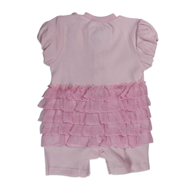 Half Sleeves Fancy Romper, Onesies, Bodysuit - Pink-4679