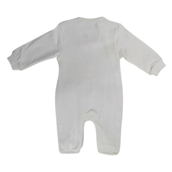Mini Baby Full Sleeves Fancy Footed Romper - White-4667