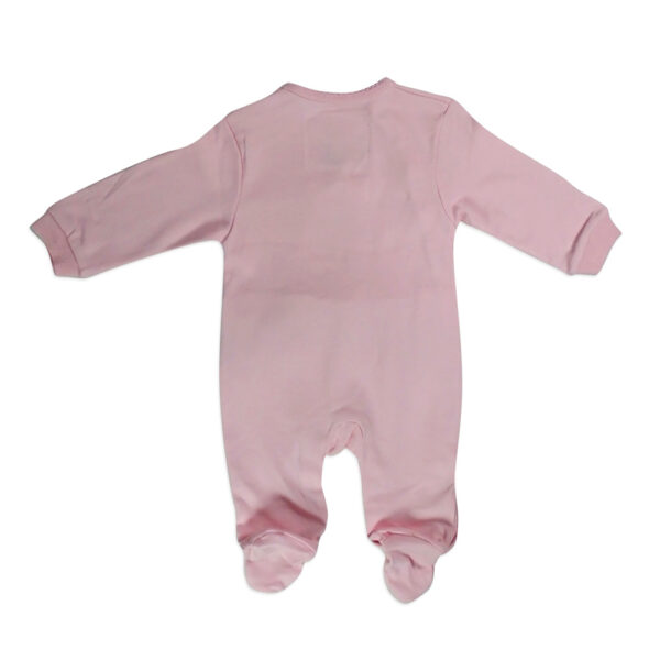 Mini Baby Full Sleeves Footed Romper - Pink-4646