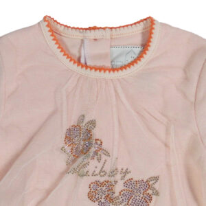 Mini Baby Full Sleeves Back Open Romper - Peach-4660