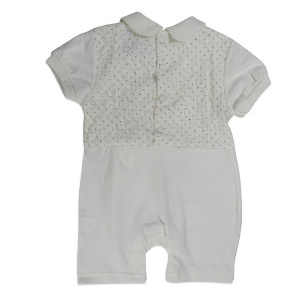 Mini Baby Half Sleeves Romper - White-4669