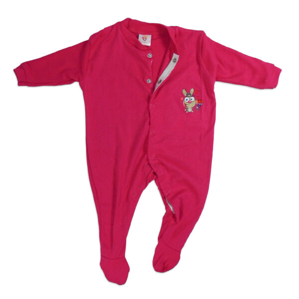 Mini Berry Footed Romper Set Of 3 - White & Pink-4287