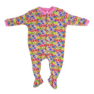 Mini Berry Footed Romper Set Of 3 - Orange & Pink-4320