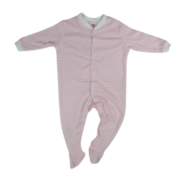 Mini Berry Full Sleeves Footed Romper Set of 3 - Pink & White-4333