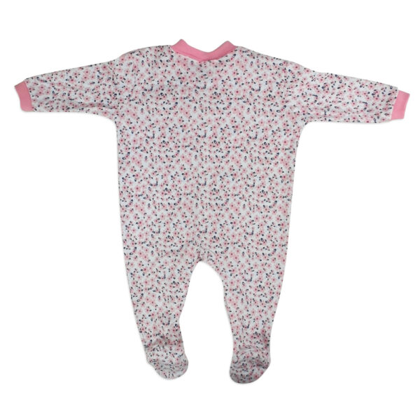 Mini Berry Full Sleeves Footed Romper Set of 3 - Pink & White-4332