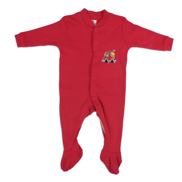 Mini Berry Footed Romper Set of 3 - White & Red-4690