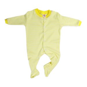 Mini Berry Footed Romper Set of 3 - Yellow & White-4369