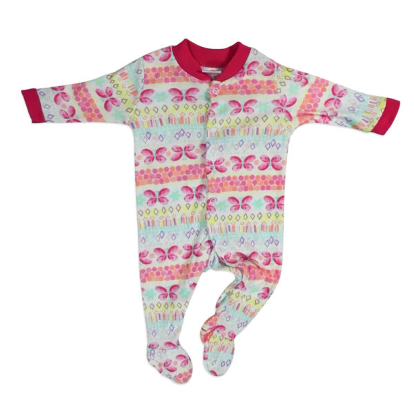 Mini Berry Footed Romper Set of 3 - Pink & Red-4380