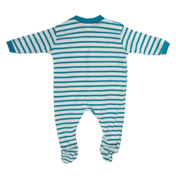 Mini Berry Footed Romper Set of 2 - Blue & White-4703