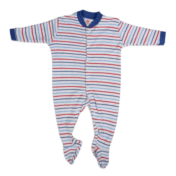 Mini Berry Footed Romper Set of 3 - Blue & White-4692