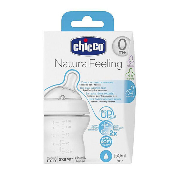 Chicco Natural Feeling Step Up New Feeding Bottle (0m+) - 150 ml-5368