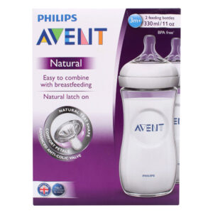 Avent Plastic Natural Feeding Bottle Pack Of 2 - 330 ml-5387