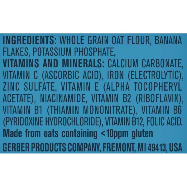 Gerber Probiotic Oatmeal & Banana Baby Cereal - 227gm NON GMO-24097