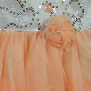 Flower Patch Fancy Frock - Peach-5092