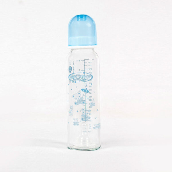 N&M CAMERA GLASS FEEDING BOTTLE,BPA FREE 240 ml -5360