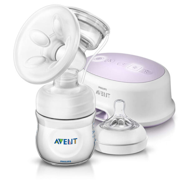 Avent Single Electric Natural Breast Pump With PP Storage Cup-0