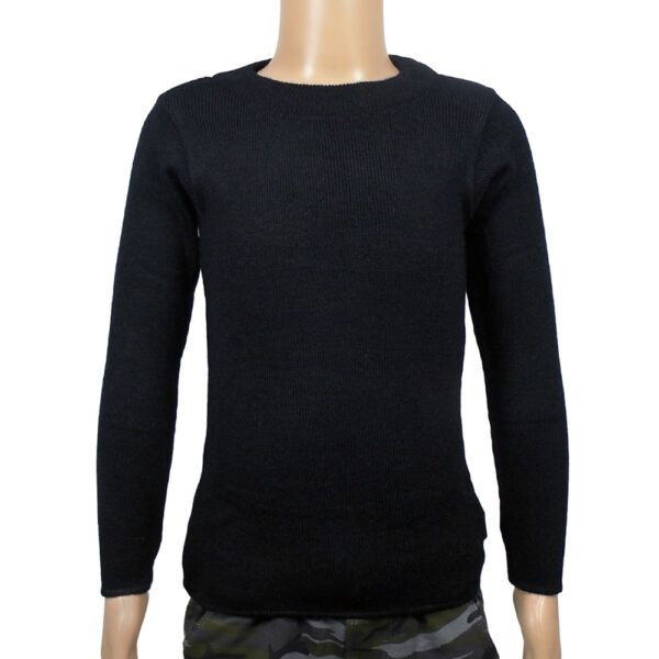 Round Neck Solid Black Skivvy-0