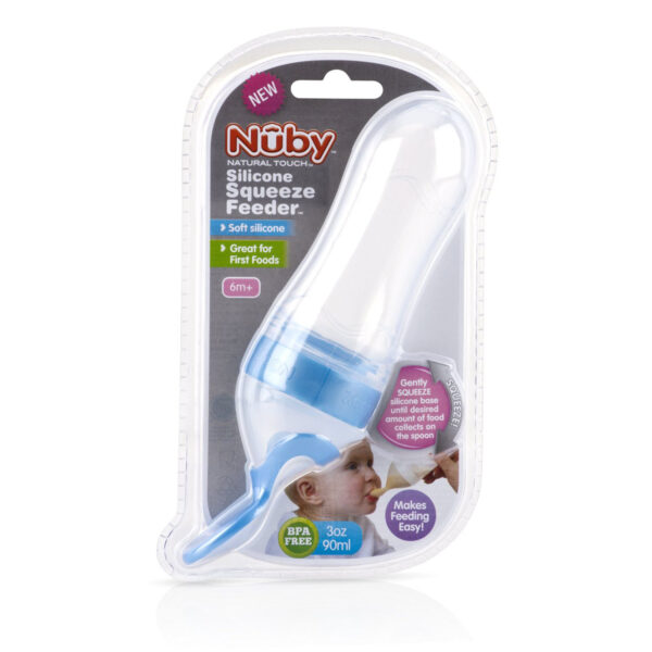 Nuby Natural Touch Silicone Squeeze Feeder 6M+-0