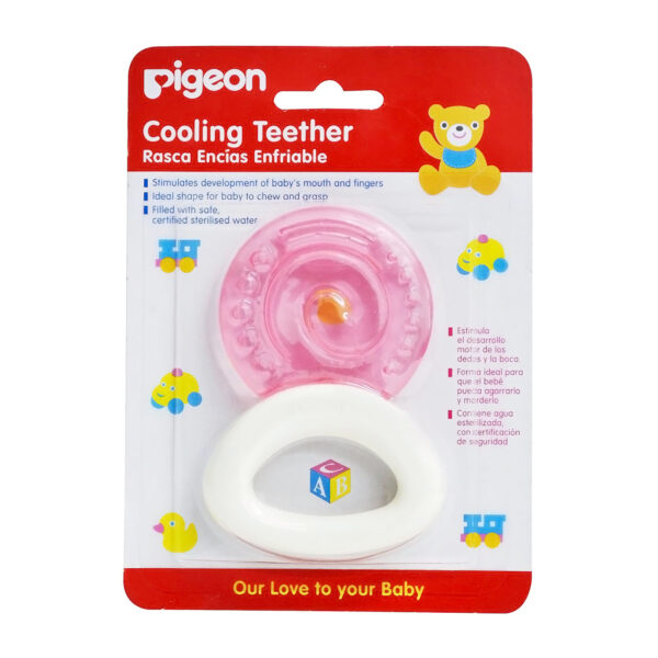 Pigeon Cooling Teether (Circle) - Pink/White-0