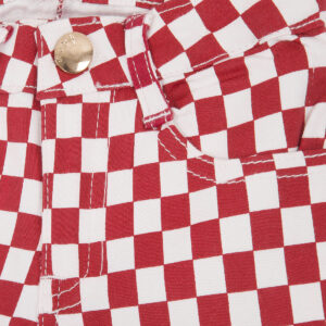 Girls Pants Red And White - Cotton-5515