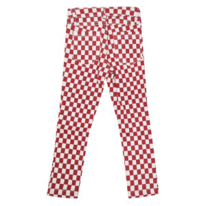 Girls Pants Red And White - Cotton-5516