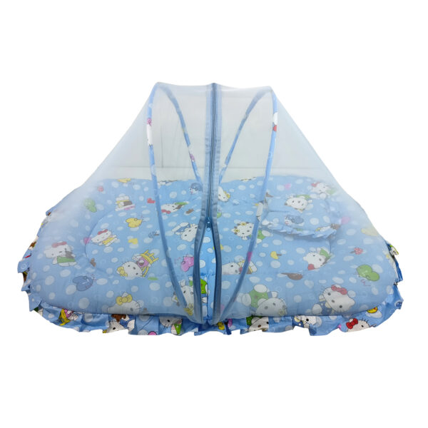 Center Zip Baby Mosquito Net With Mattress L - Blue-0