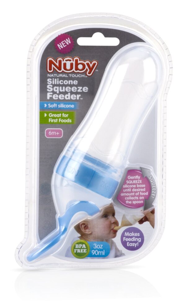 Nuby silicone squeeze feeder ( 6 months +)-0