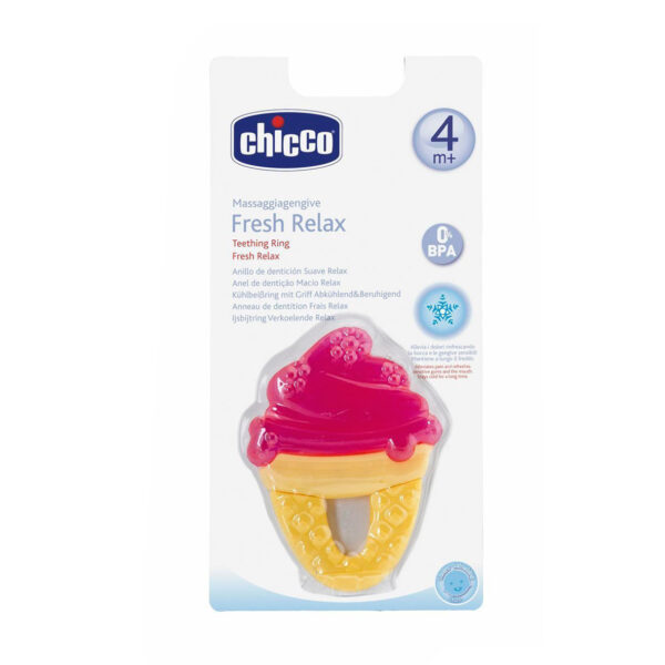 Chicco Fresh Relax Ice Cream Teether - Pink-13449