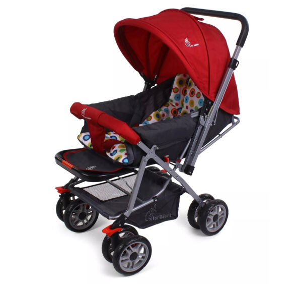 R for Rabbit Lollipop Lite Pram Cum Stroller - Red-0