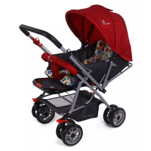 R for Rabbit Lollipop Lite Pram Cum Stroller - Red-32654