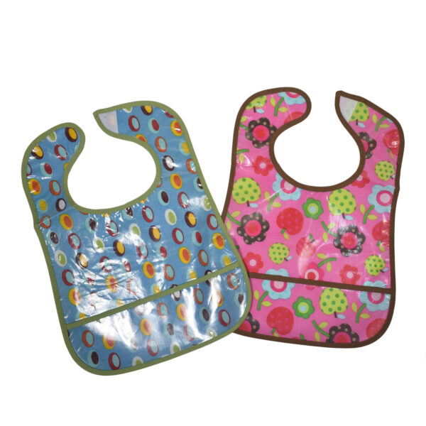 Luvable Friends Water Resistant Plastic Bib Pack Of 2-0