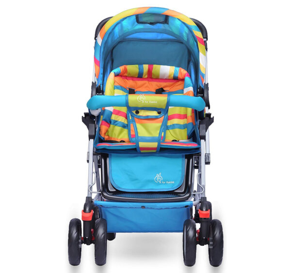 R for Rabbit Lollipop Lite Stroller Cum Pram - Blue Multicolour-32648