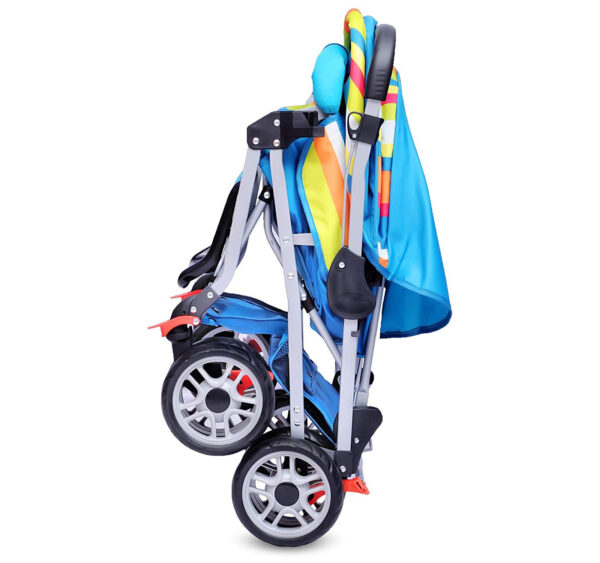 R for Rabbit Lollipop Lite Stroller Cum Pram - Blue Multicolour-32646