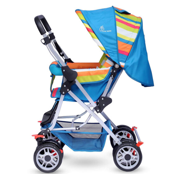 R for Rabbit Lollipop Lite Stroller Cum Pram - Blue Multicolour-32650