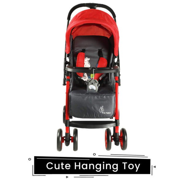 R for Rabbit Poppins Plus An Ideal Pram for Moms - Red & Grey-32669