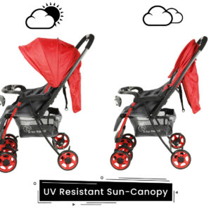 R for Rabbit Poppins Plus An Ideal Pram for Moms - Red & Grey-32673