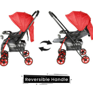 R for Rabbit Poppins Plus An Ideal Pram for Moms - Red & Grey-32676