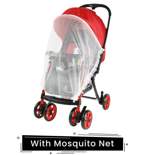 R for Rabbit Poppins Plus An Ideal Pram for Moms - Red & Grey-32675