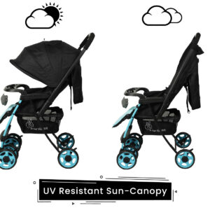 R for Rabbit Poppins Plus An Ideal Pram For Moms - Blue & Black-32665