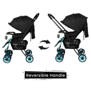 R for Rabbit Poppins Plus An Ideal Pram For Moms - Blue & Black-32666